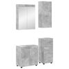 vidaXL Badezimmerm&ouml;bel-Set TULUM 4 pcs Beton Grau 60 x 34 x 63 cm