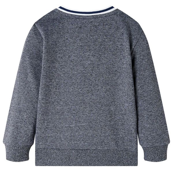 Kinder-Sweatshirt Marineblau Melange 140