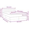 vidaXL Boxspringbett mit Matratze & LED Schwarz 160x220 cm Samt