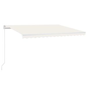 vidaXL Automatische Markise mit LED & Windsensor 450x300 cm Creme