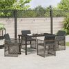 vidaXL Garten Essgruppe 5 pcs Grau Poly-Rattan