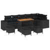 vidaXL Gartensofa-set 10 stk. 6-Sitzanzahl Schwarz Poly-Rattan