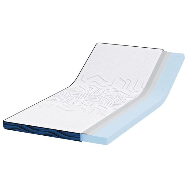 vidaXL Matratzenauflage Wei&szlig; 90 x 190 cm Jacquard Stoff