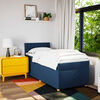 vidaXL Boxspringbett mit Matratze Blau 90x190 cm Stoff