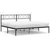 vidaXL Bettgestell mit Kopfteil Metall Schwarz 180x200 cm