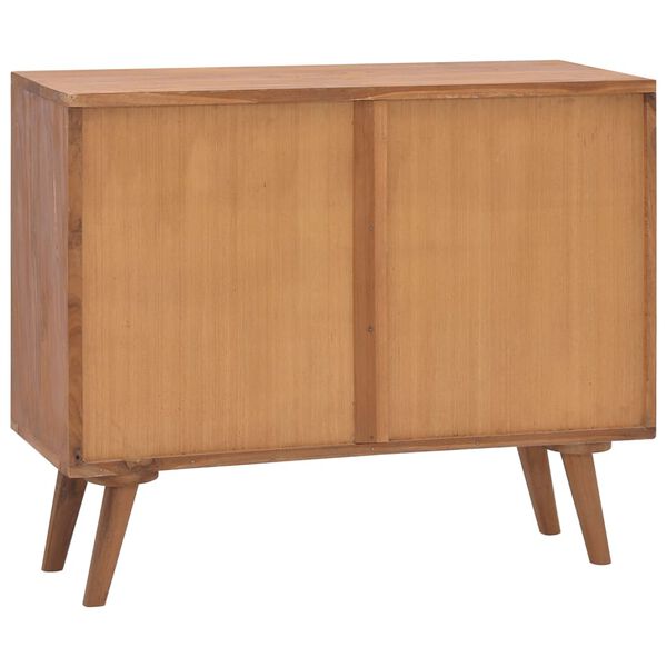 vidaXL Kommode 90x35x75 cm Massivholz Teak