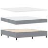 vidaXL Boxspringbett mit Matratze Hellgrau 200 x 180 cm Stoff