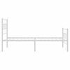 vidaXL Bettgestell mit Kopf- und Fußteil Metall Weiß 90x190 cm