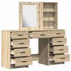 vidaXL Schminktisch 3 pcs Braun 40 x 41 x 135 cm Holzwerkstoff