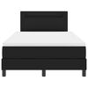 vidaXL Boxspringbett mit Matratze Schwarz 120 x 190 cm Kunstleder