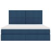 vidaXL Bett mit Stauraum und LED mit LED Blau 160 x 200 cm Polyester