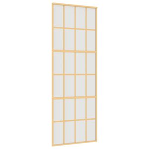 vidaXL Schiebet&uuml;r Golden 76x205 cm Matt ESG-Glas und Aluminium