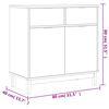 vidaXL Highboard mit Glast&uuml;ren FLAM 80x40x180 cm Massivholz Kiefer