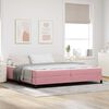 vidaXL Boxspringbett mit Matratze Rosa 200 x 200 cm Stoff