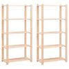 vidaXL Lagerregale 5 B&ouml;den 2 Stk. 80&times;38&times;170cm Kiefer Massivholz 250kg
