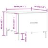 vidaXL Couchtische 2 Stk. Schwarz 50x50x40 cm Holzwerkstoff