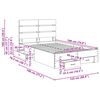vidaXL Bettrahmen Graues Sonoma 120 x 190 cm Holzwerkstoff