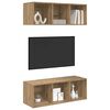 vidaXL TV-Schrankset Wandmontiert 2 pcs Artisan-Eiche 37 x 37 x 107 cm