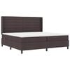 vidaXL Boxspringbett mit Matratze Dunkelbraun 200 x 200 cm Stoff