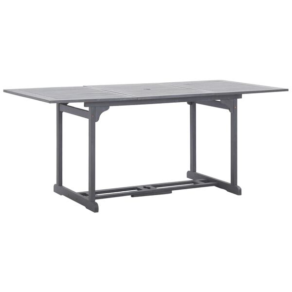 vidaXL 9-tlg. Garten-Essgruppe Massivholz Akazie Grau