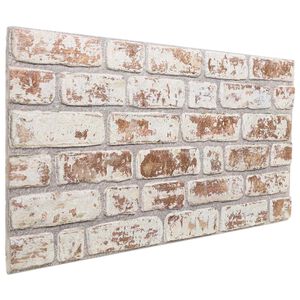 vidaXL Wandpaneele 10 pcs Rot und Wei&szlig; 100 x 50 cm EPS-Schaum