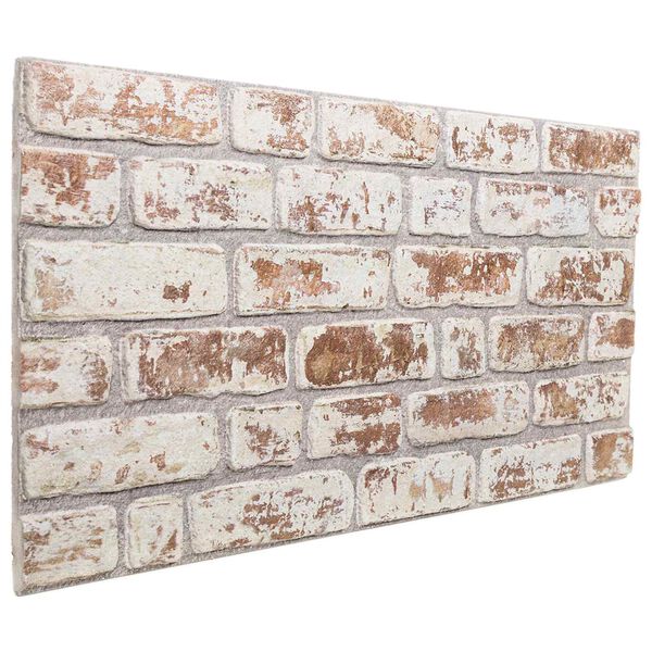 vidaXL Wandpaneele 10 pcs Rot und Wei&szlig; 100 x 50 cm EPS-Schaum