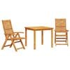 vidaXL Garten Essgruppe 3 pcs Braun Massivholz Akazie