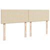 vidaXL Boxspringbett mit Matratze Creme 180x200 cm Stoff