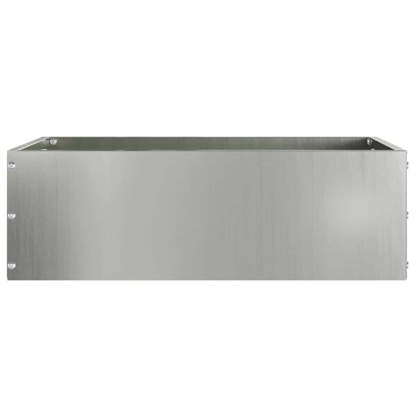 vidaXL Raseneinfassung Silber 40 x 40 x 13 cm Verzinkter Stahl