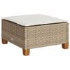 vidaXL 8-tlg. Garten-Sofagarnitur mit Kissen Beige Poly Rattan