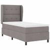 vidaXL Boxspringbett mit Matratze mit Kopfteil Taupe 90 x 190 cm Stoff