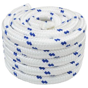 vidaXL Bootsseil 4 mm 25 m Wei&szlig; und Blau