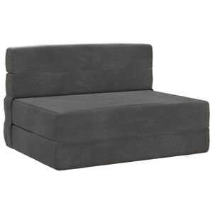 vidaXL Klappsofa Bett Dunkelgrau 100 x 80 x 60 cm Stoff