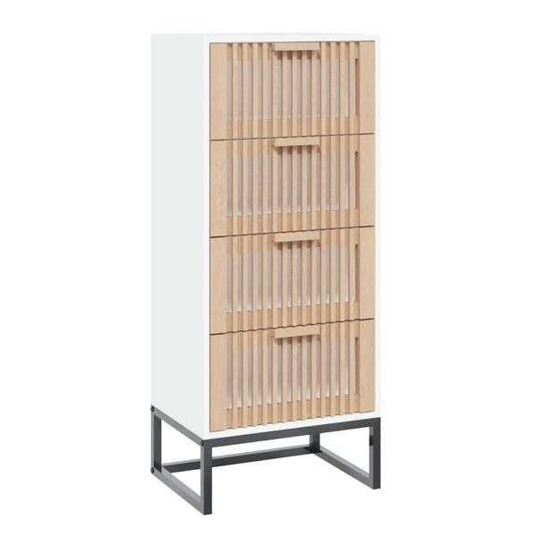 vidaXL Highboard Weiß 40x30x95 cm Holzwerkstoff