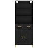 vidaXL Highboard Schwarz Eichen-Optik 69,5 x 32,5 x 180 cm