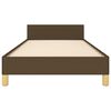 vidaXL Bettgestell ohne Matratze Dunkelbraun 90x200 cm Stoff