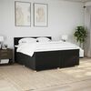 vidaXL Boxspringbett mit Matratze Schwarz 200x200 cm Stoff