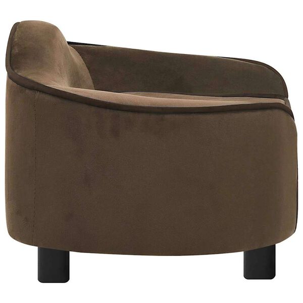 vidaXL Hundesofa Braun 67x47x36 cm Pl&uuml;sch