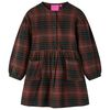 vidaXL Kinderkleid mit Langen &Auml;rmeln Cognac 128