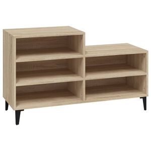 vidaXL Schuhregal Sonoma-Eiche 102x36x60 cm Holzwerkstoff
