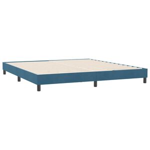 vidaXL Bettgestell ohne Matratze Dunkelblau 180x210 cm Samt