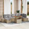 vidaXL Garten-Sofa-Set 8 pcs Beige Poly-Rattan