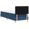 vidaXL LED Boxspringbett mit LED-Lichtleisten Blau 80 x 200 cm Stoff