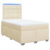vidaXL Boxspringbett mit Matratze Creme 120x200 cm Stoff