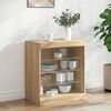 vidaXL Sideboard mit LED-Leuchten Sonoma-Eiche 60,5x37x67 cm