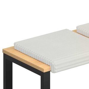 vidaXL Bankkissen 2 stk. Pl&uuml;schcord Creme Tiefe 35 cm