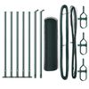 vidaXL Sechseckzaun mit Betonsockel 10 x 0,5 m PVC-beschichteter Stahl