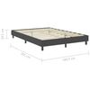 vidaXL Boxspringbett Dunkelgrau Stoff 160x200 cm