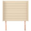 vidaXL Kopfteil mit Ohren Creme 103x16x118/128 cm Stoff