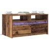 vidaXL Couchtisch mit Schubladen Altholz 90 x 50 x 45 cm Holzwerkstoff